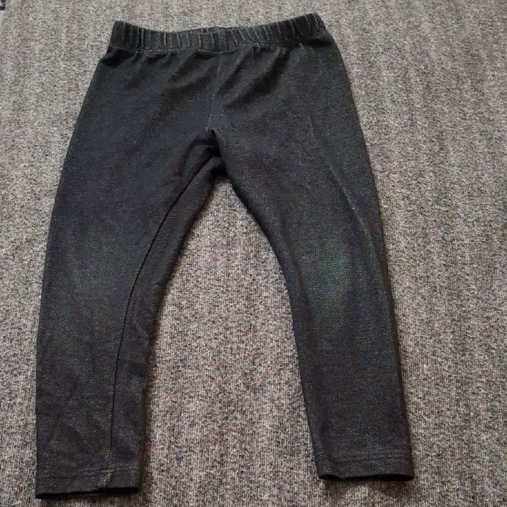 Blue Jean Leggings with Elastic Waistband